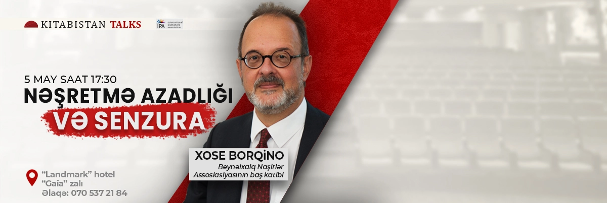 Xose Borqinonun Bakı konfransı. 5 May 2024. Secretary General Jose Borghino of the IPA gives a conference at Kitabistan Talks.